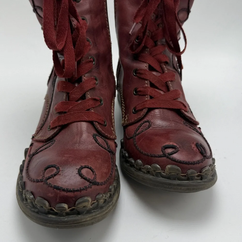 Rovers leather red steampunk Victorian boots size 8 women’s - Picture 4 of 7